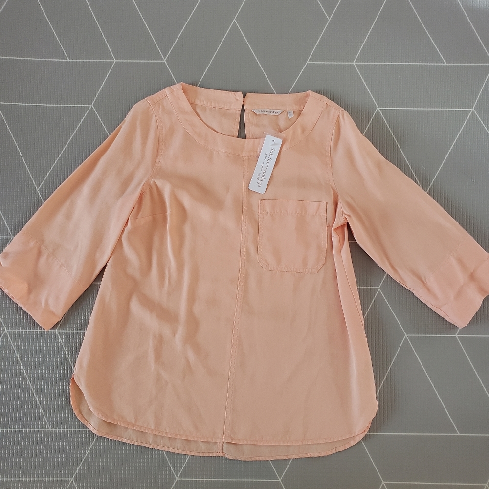 Soft Surroundings Peach Tunic NWT